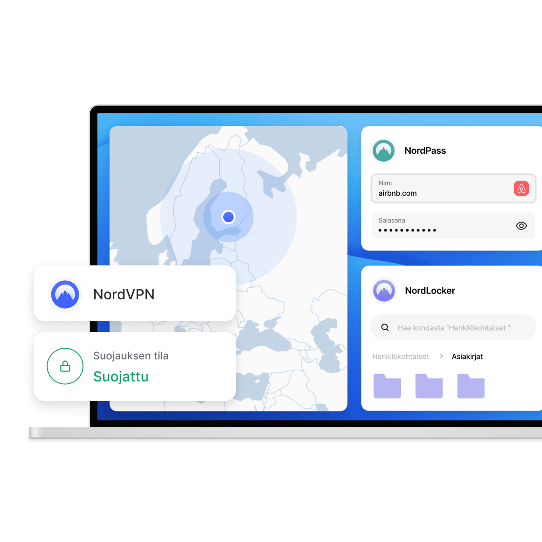 Digitaalinen laitesuojaus Nord Security -tuotteilla: NordVPN, NordPass, NordLocker