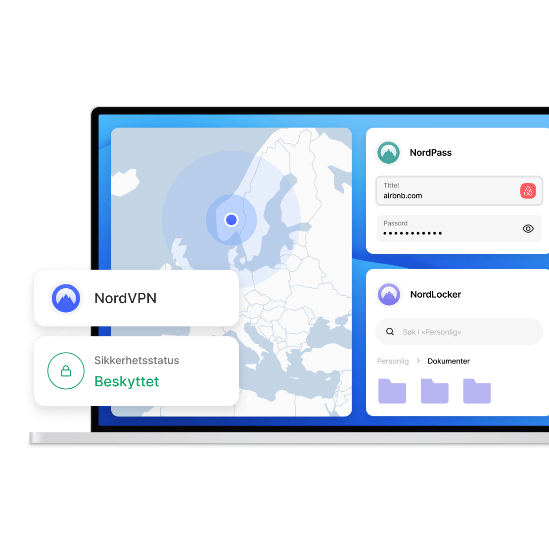 Beskyttelse av digitale enheter med Nord Security-produkter: NordVPN, NordPass, NordLocker